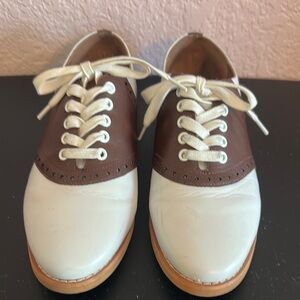 Brown and White Saddle Shoes